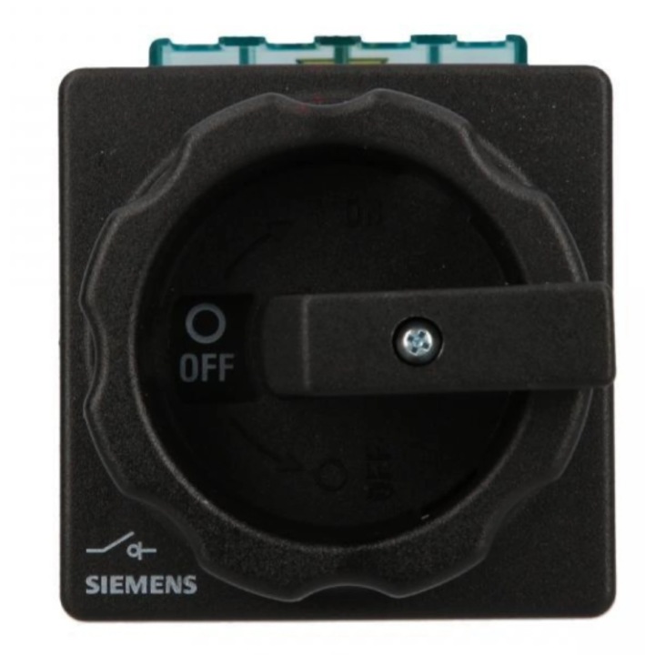 Főkapcsoló, Siemens, Fekete, 16A, 7.5kW, 400V