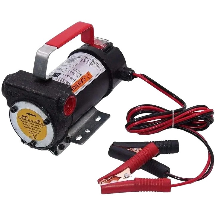 Pompa de transfer ulei autoamorsanta, 12V, 40 L/min, negru