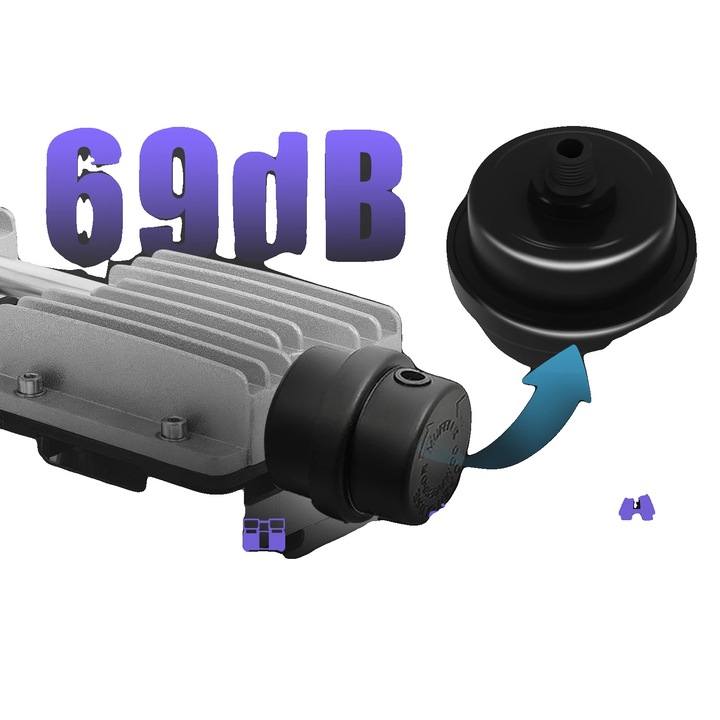 Compresor de aer, 750W, 8 Bar, 125 L/min, constructie din aluminiu, set