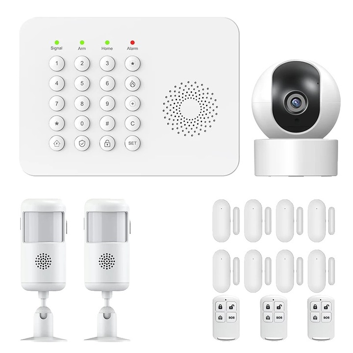 Sistem supraveghere Hilook, 8 camere 2MP Infrarosu 20m, DVR 8 canale 2MP, Accesorii montaj, Autocolant Rovision