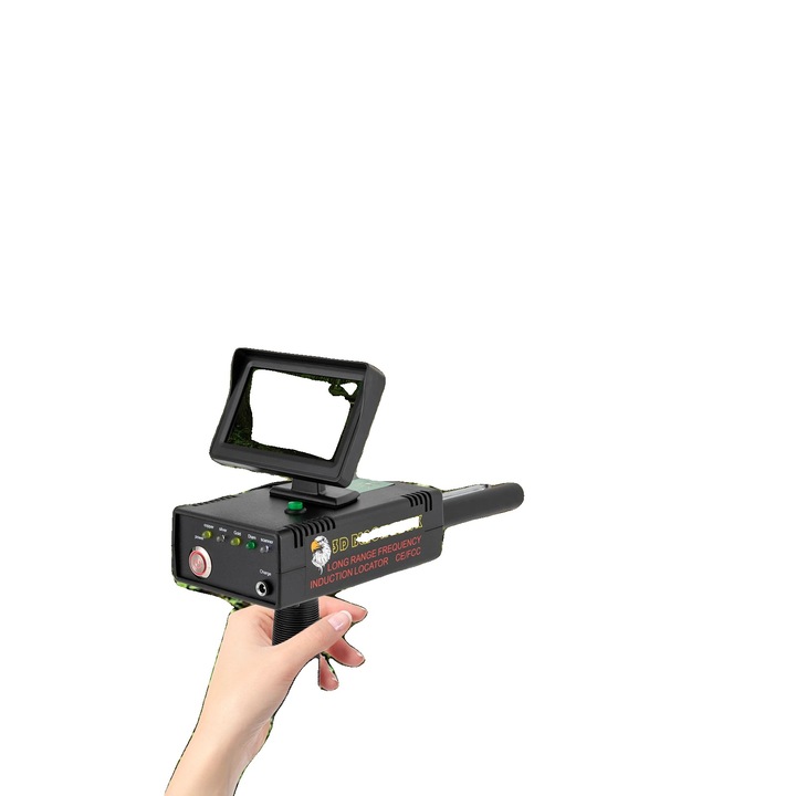 Detector de metale, design portabil, precizie inalta, negru