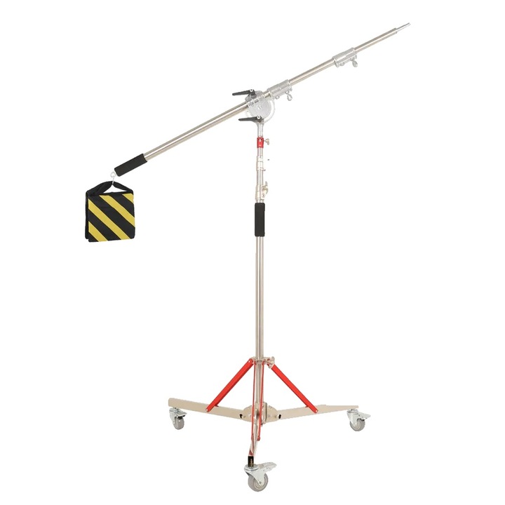 Stativ pentru lumina, 3.2M, brat ajustabil, constructie din inox, include sac de nisip