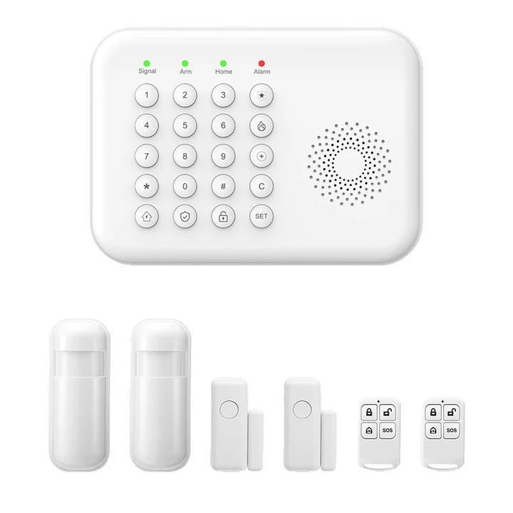 Sistem de securitate, Kit 4G A01, integrare Smart Home, control prin aplicatie mobila