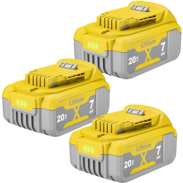 Baterie litiu 7000mAh, 20V, set 3 bucati