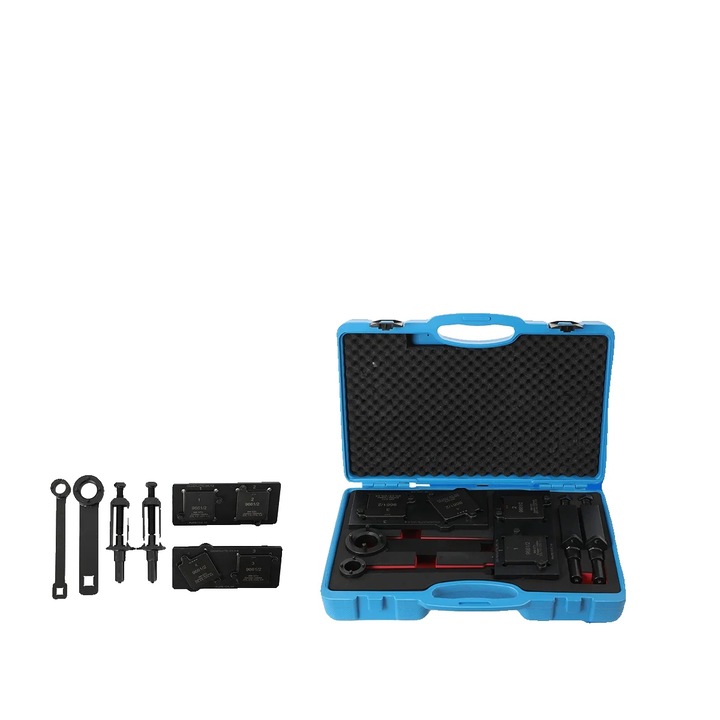 Set de unelte pentru reglarea axului cu came, din inox, compatibil cu Porsche, include 4 suporturi, unelte de instalare.