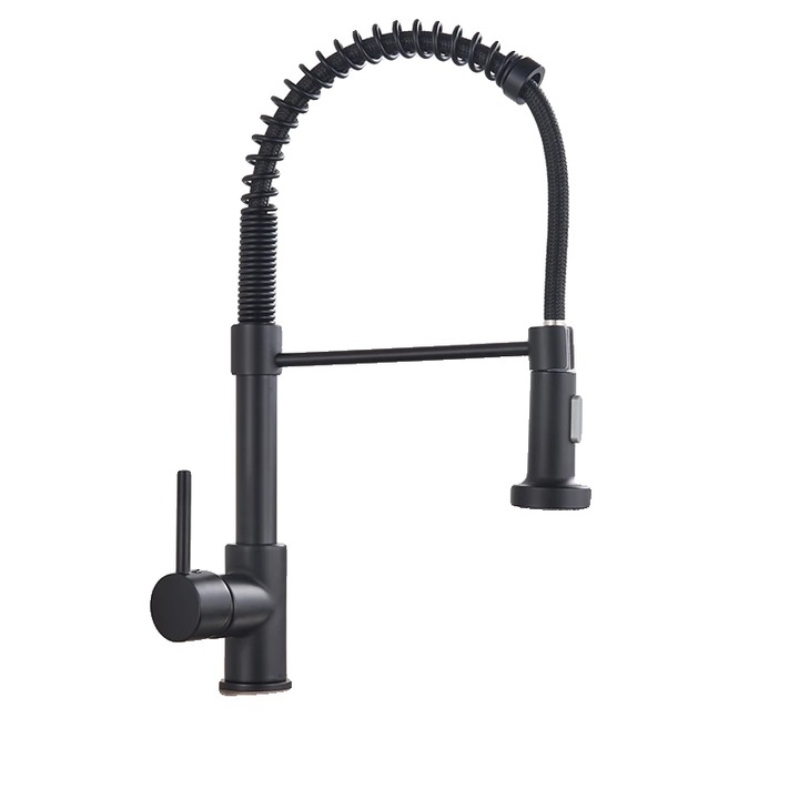 Csaptelep, 360°-ban forgatható, egykaros, matt fekete