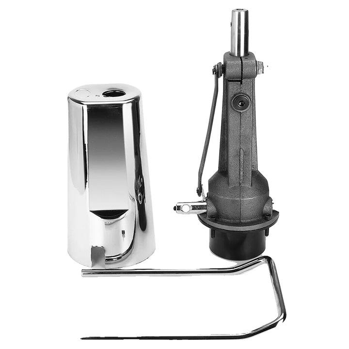 Pompa pentru scaun de frizerie, inaltime ajustabila, argintie, capacitate 440 lbs