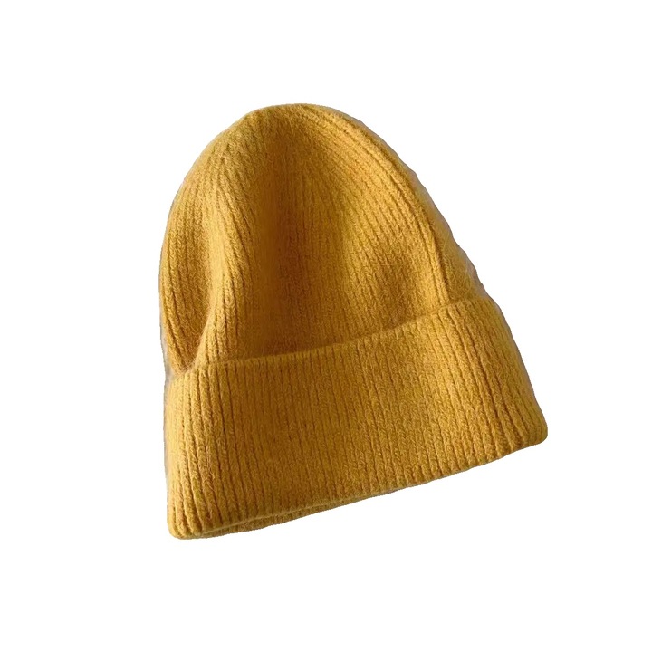 Caciula dama, design tricotat, culoare ginger, 54-58cm