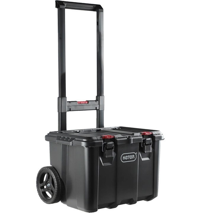 Gurulós szerszámosláda, tartós műanyag, 22x13x13 hüvelyk, karc- és nedvességálló, porálló kialakítás