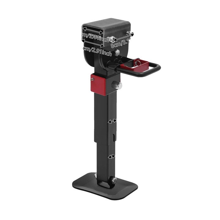 Elevator mecanic, inaltime ajustabila, capacitate de incarcare mare, negru, set 2 piese