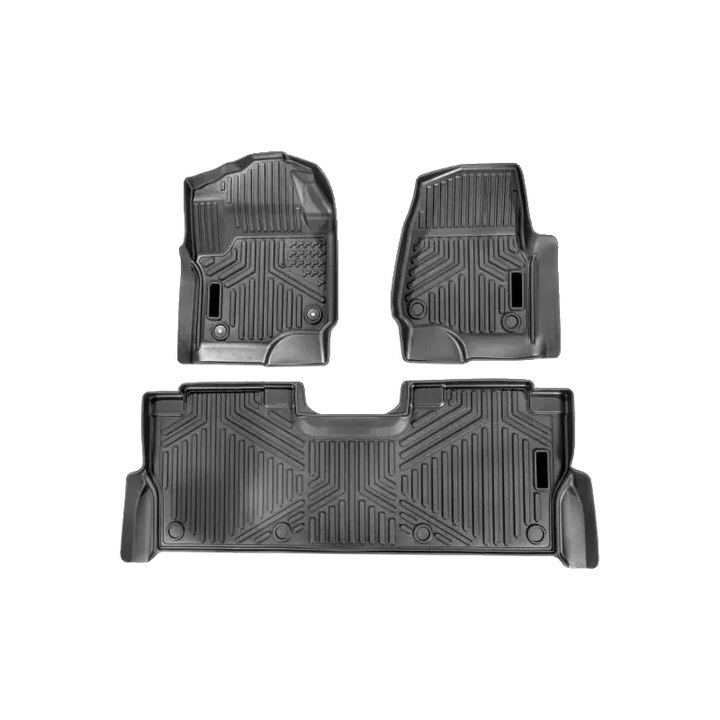 Covorase auto, TPE, impermeabile, design antiderapant, set 3 covorase fata si 2 covorase spate