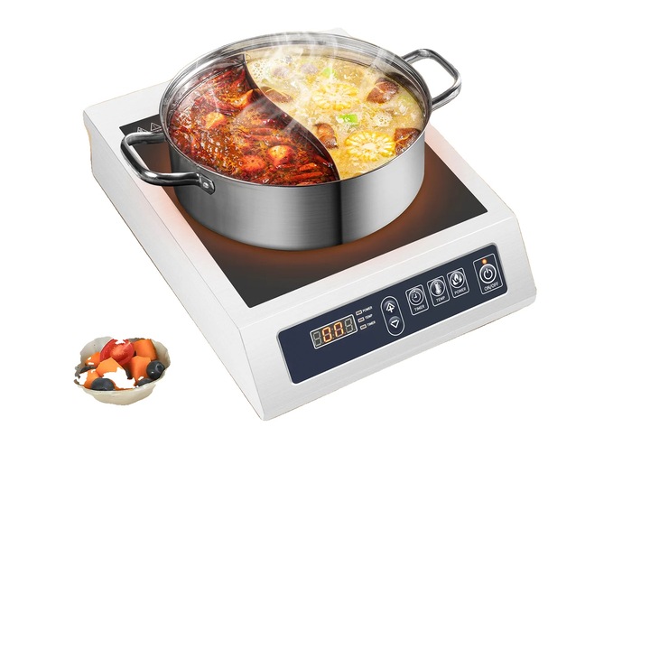 Plita electrica, 220-240V, capacitate maxima 75 kg, 10 setari de temperatura, dimensiuni 35x42x11cm