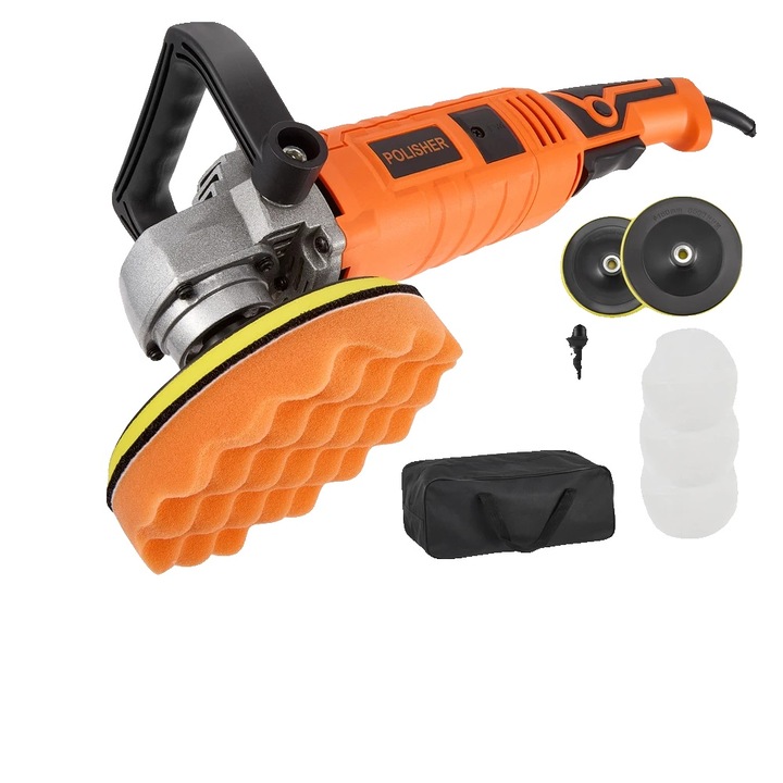 Masina de polisat, 7 viteze ajustabile, kit complet de polisare, 1580W, 6" si 7" accesorii