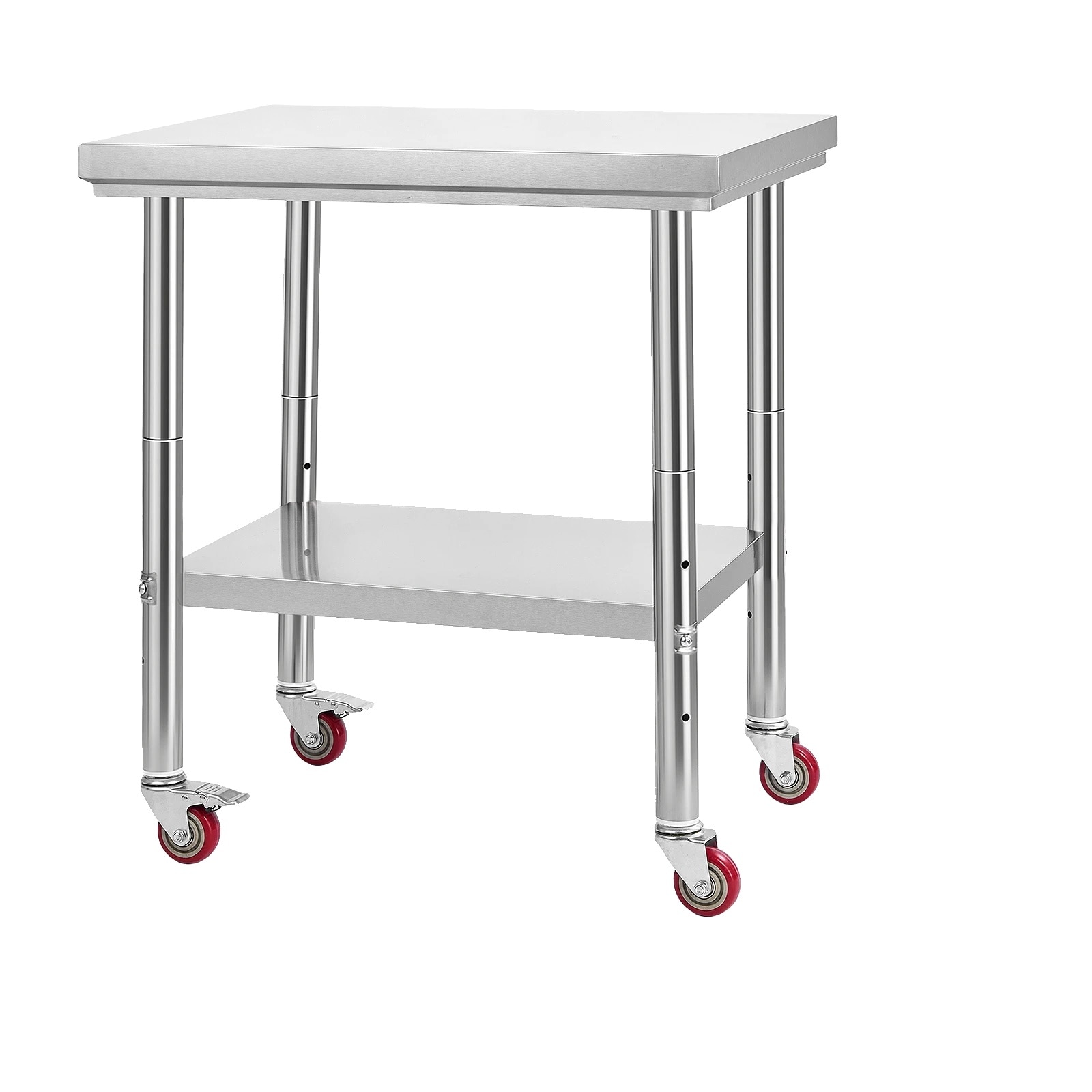 Rafturi din inox, 24x30inch, cu rafturi ajustabile, mobilitate cu roti ...