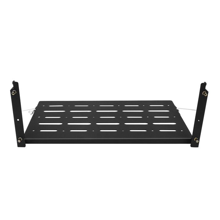 Masa rabatabila pentru hayon, Wrangler JK 2007–2017 2/4 usi si Unlimited 4 usi, otel inoxidabil, forma L, capacitate 34 kg, negru