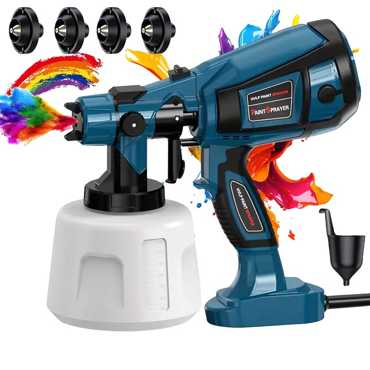 Pistol de vopsit electric, 1400ML, dimensiuni duza multiple, 1400ML, priza EU