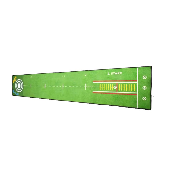 Covor de golf pentru putting, design portabil, material durabil, set F, 240x28.5cm
