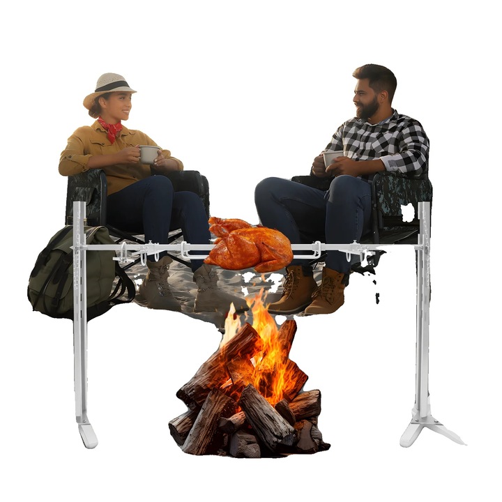 Gratar de gradina, 134 cm lungime tija, capacitate 40 kg, inaltime ajustabila, electric/manual