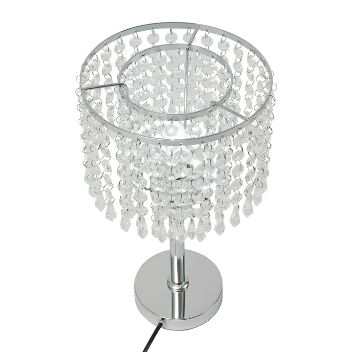 Állólámpa, Modern, Kristály lámpaernyő, Rozsdamentes acél, E27 foglalat, 220 V AC, 1 fényforrás, Izzó nélkül, Fehér