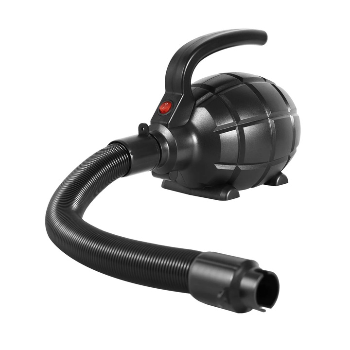 Електрическа въздушна помпа, Надуване/Изпускане, 220–240 V, 600 W, Бързо надуване за 2 мин, ≤85 dB, За надуваеми матраци, басейни, лодки, Черна