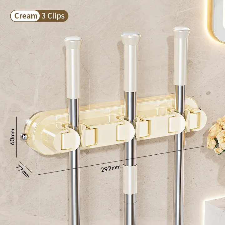 Suport pentru maturi, montare pe perete, design cu ventuze, bej