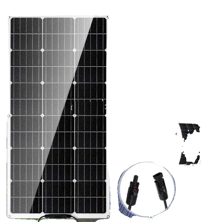 Panou solar flexibil, 50W, 18V, dimensiuni 815x151.5mm, rezistent la apa IP68