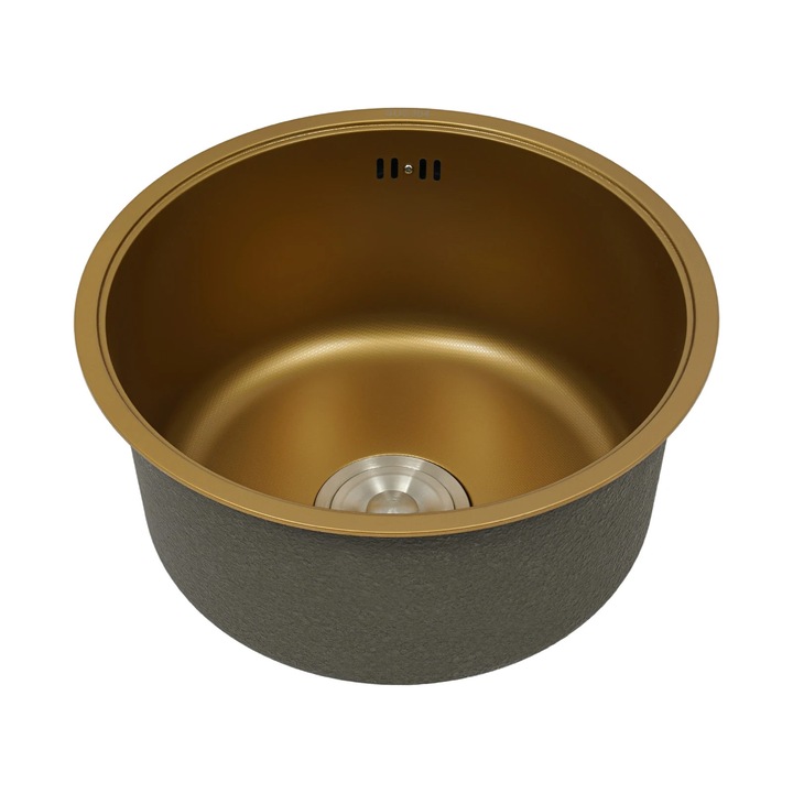 Chiuveta pentru autorulota/rulota, Cuva simpla, Otel inoxidabil 304, 40 x 20 cm, Pentru T4/T5/T6, Vito, Negru