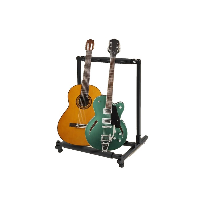 Stativ pentru chitara, design robust, inaltime ajustabila, negru