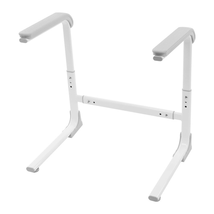 Bara de sprijin pentru ridicare, inaltime ajustabila, suport pana la 150 kg, gri/alb