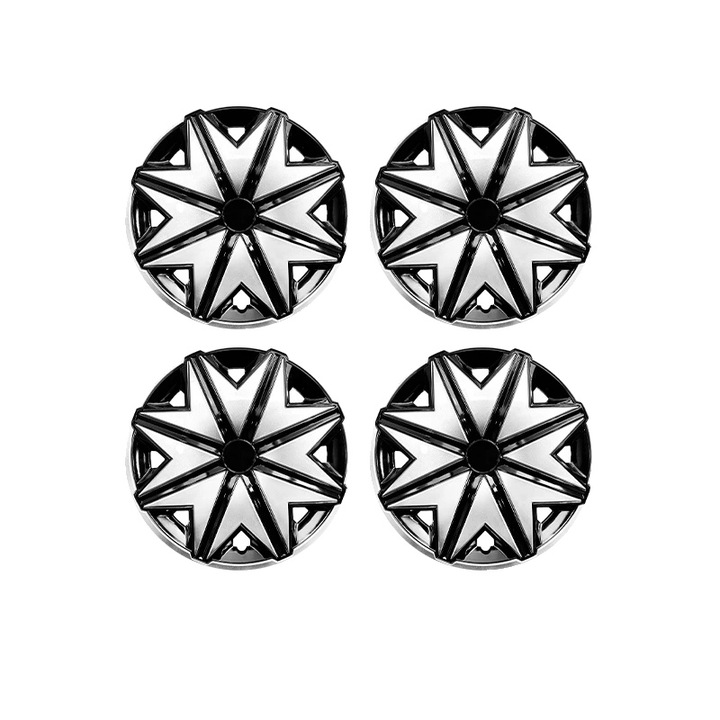 Калпаци за джанти, комплект от 4 броя, 15 инча, HX стил, метален материал, подходящи за джанти R15