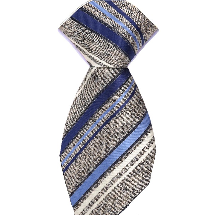 Set cravata si batista, material poliester, design elegant, 146x8cm, 25x25cm