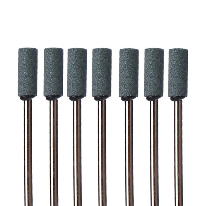 7 darabos marófej készlet manikűrhöz, korund anyag, 2.35mm átmérő, rozsdamentes acél