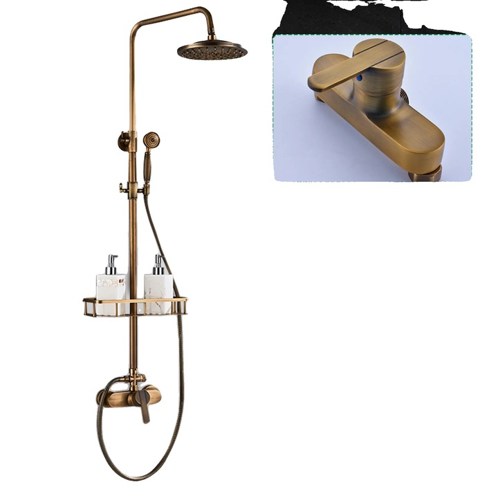 Set de dus, 360 cap rotativ, doua moduri de apa, design rezistent, dimensiuni: 360x360mm