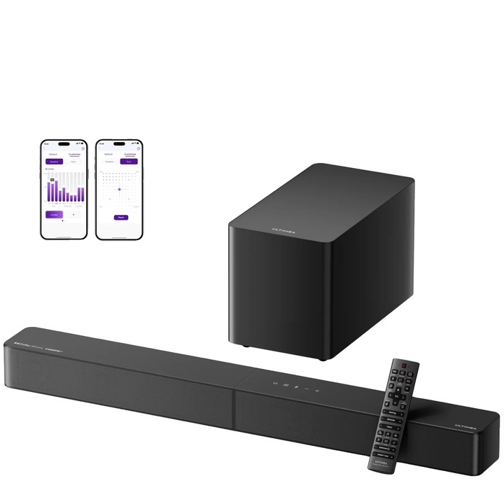 Soundbar, 5.1 Surround Sound, Subwoofer Wireless, Poseidon M60 Boom, 4 boxe, HDMI