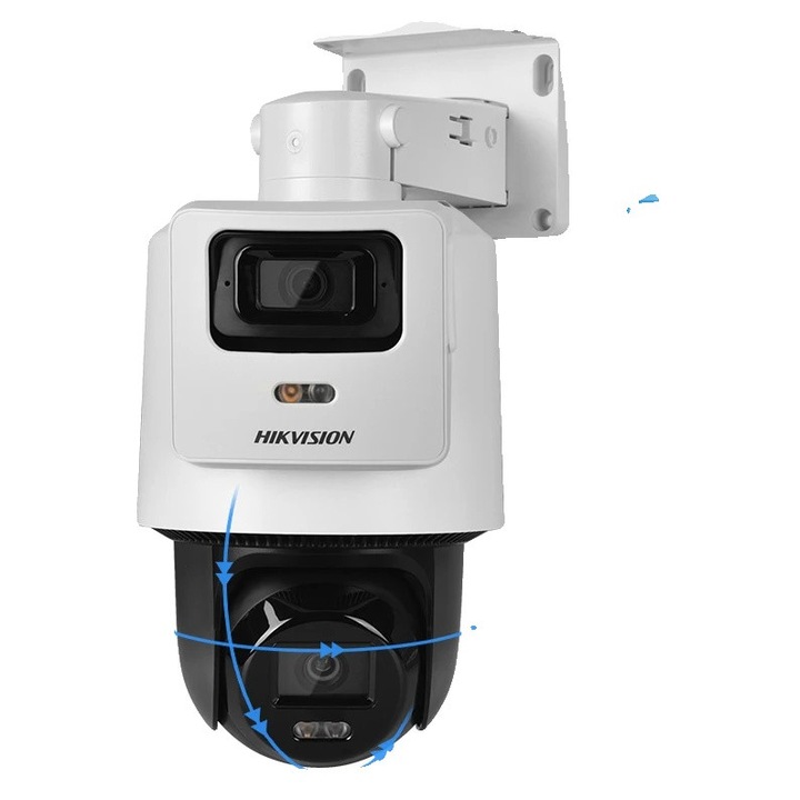 Camera de supraveghere IP, 4MP, dual lens, rezistenta la apa, montare pe perete, iluminare minima 0.005 Lux