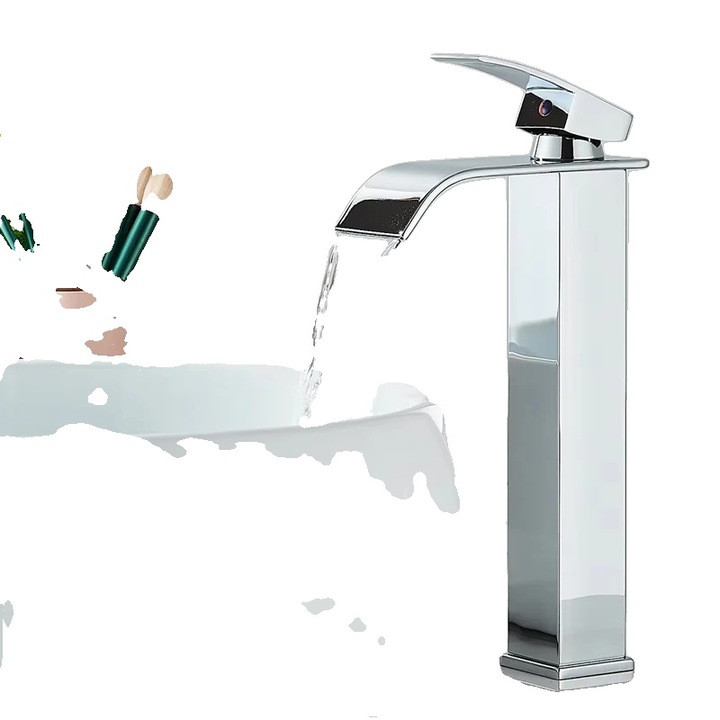 Csaptelep, mosdó pultra szerelhető, egykaros, króm