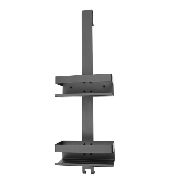Raft de dus suspendat, organizator dus 2 niveluri, multiple carlige, pentru baie, bucatarie, living, balcon, multifunctional