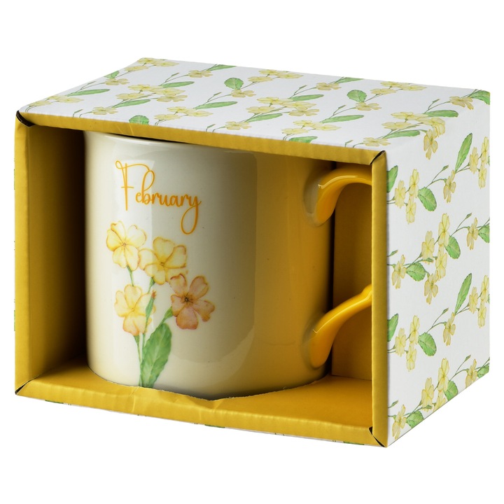 Cana Affekdesign, model Luty, 320ml, flori, 8,7x9cm