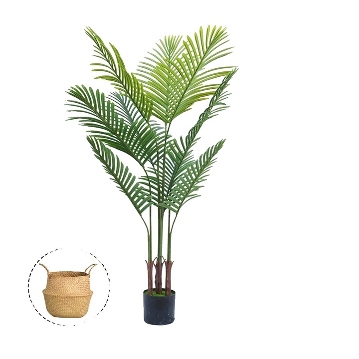 Pom artificial Areca, 140cm, utilizare interioara si exterioara, aspect natural