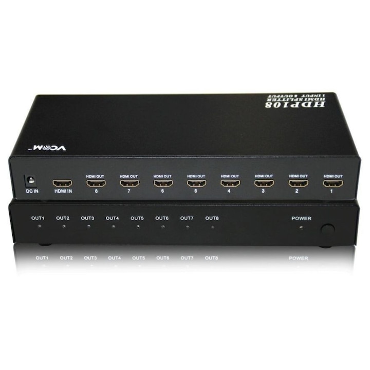 VCom Splitter HDMI SPLITTER Multiplicator 1x8 - DD418A