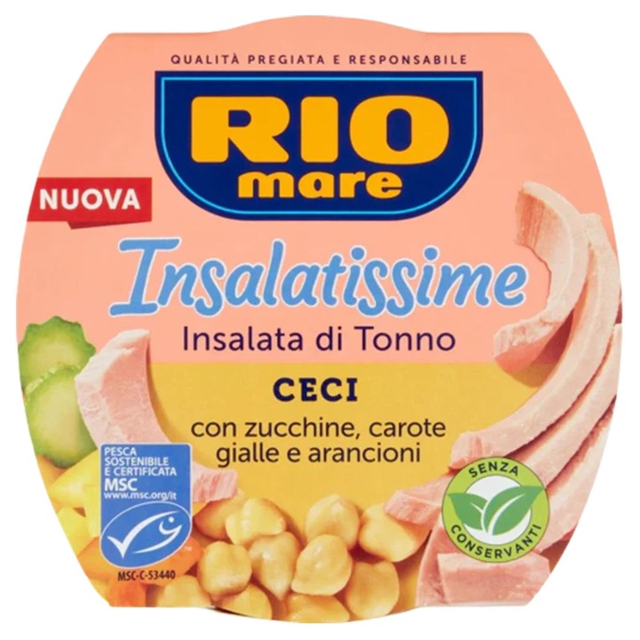 Консерва риба тон Rio Mare Insalatissime Ceci e Tonno, 160гр