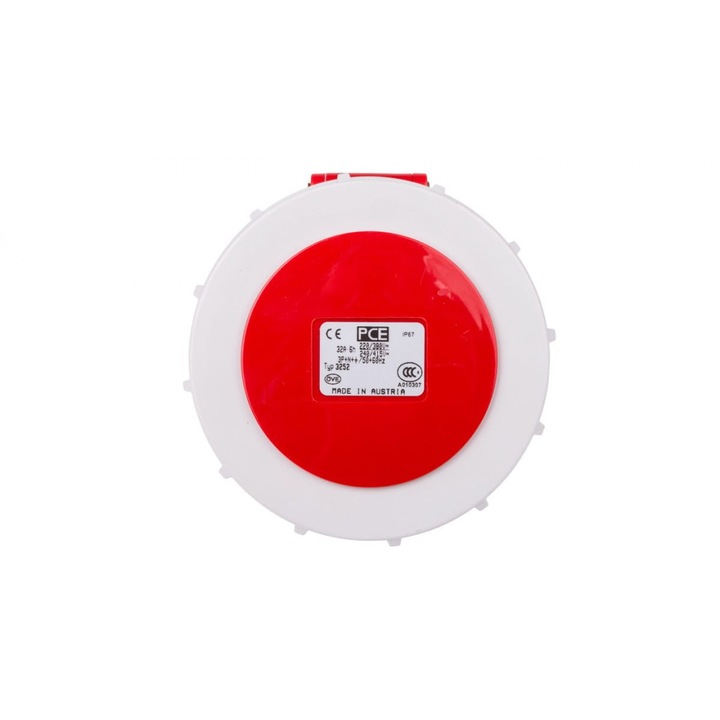 Prize tablica 32A 5P 400V, rosie, 75x75mm, IP67, set POWER TWIST