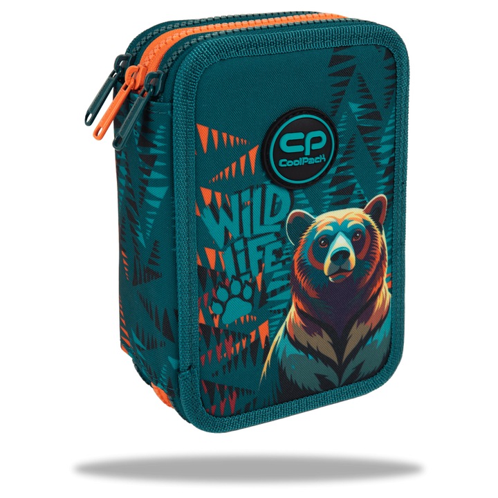 Ученически несесер с пособия CoolPack, Jumper 3 BEAR, 19.5 x 12.5 x 6.5 cm, Многоцветен