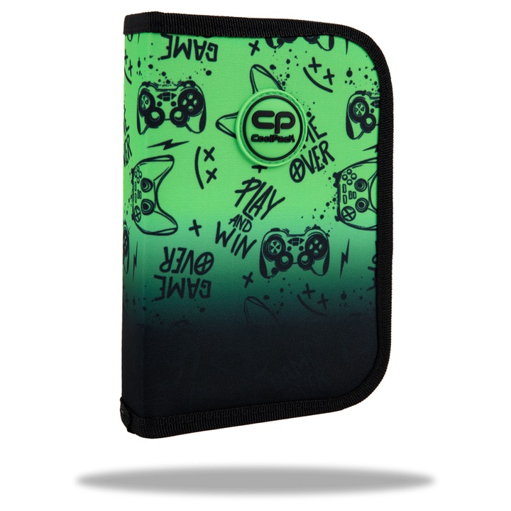Ученически несесер CoolPack Clipper GAME OVER GRADIENT, Без съдържание, 20.5 x 13.5 x 4 cm, Многоцветен