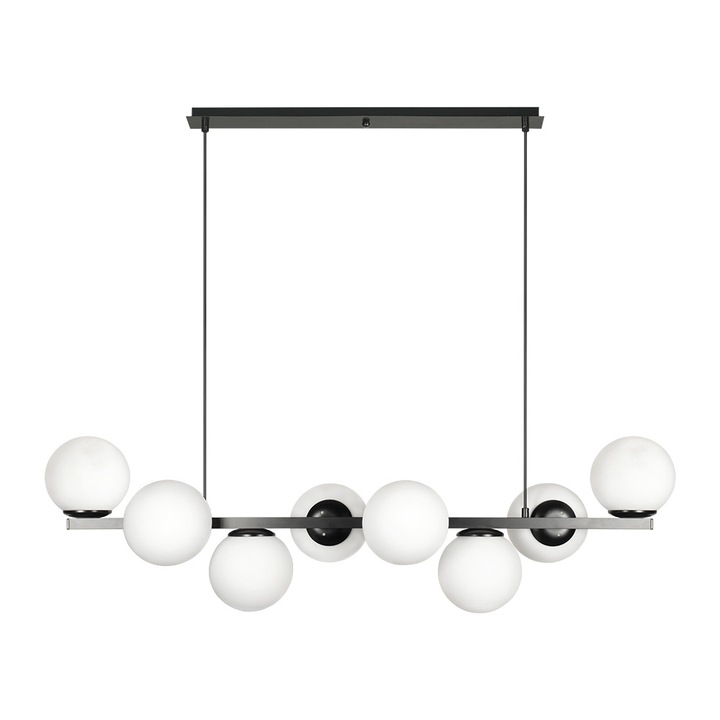 Candelabru Lightstyle Fiore, 8xE27, Negru/Alb