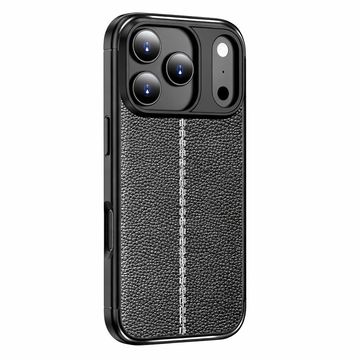 Carcasa pentru iPhone 17 Pro CaseMe, TPU si silicon, negru, slim
