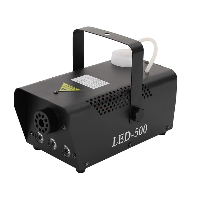 Masina de ceata, 3 lumini LED, control de la distanta, negru