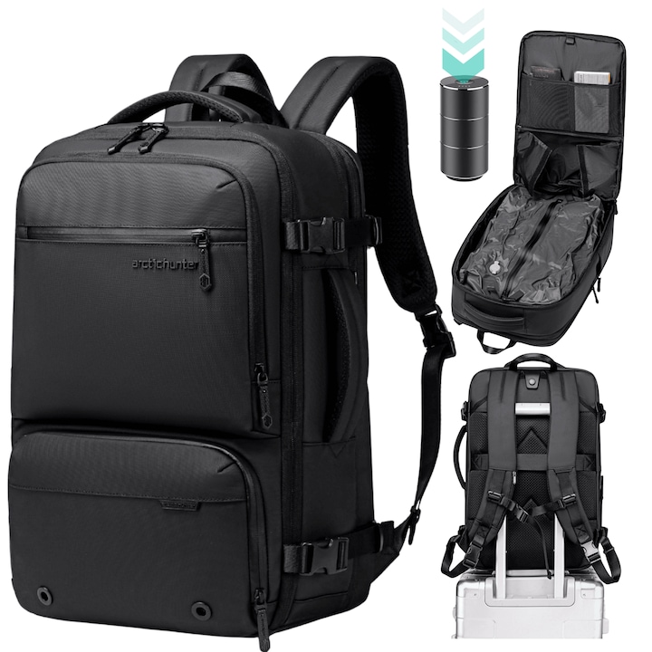 Rucsac compresie vacuum Arctic Hunter B00862 38L Negru