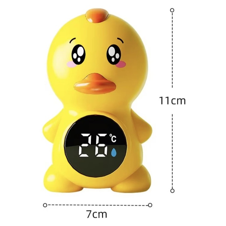 Termometru baie cu afisaj LED, 3 trepte temperatura, Ratusca