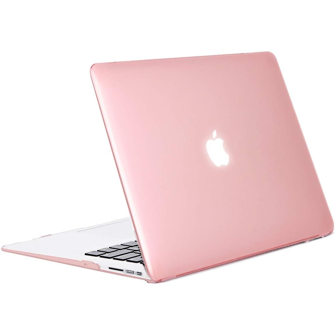 Carcasa Protectie MacBook Air 13", TECOOL, Fuchsia, ultra-subtire, include folie tastatura EU (ISO)